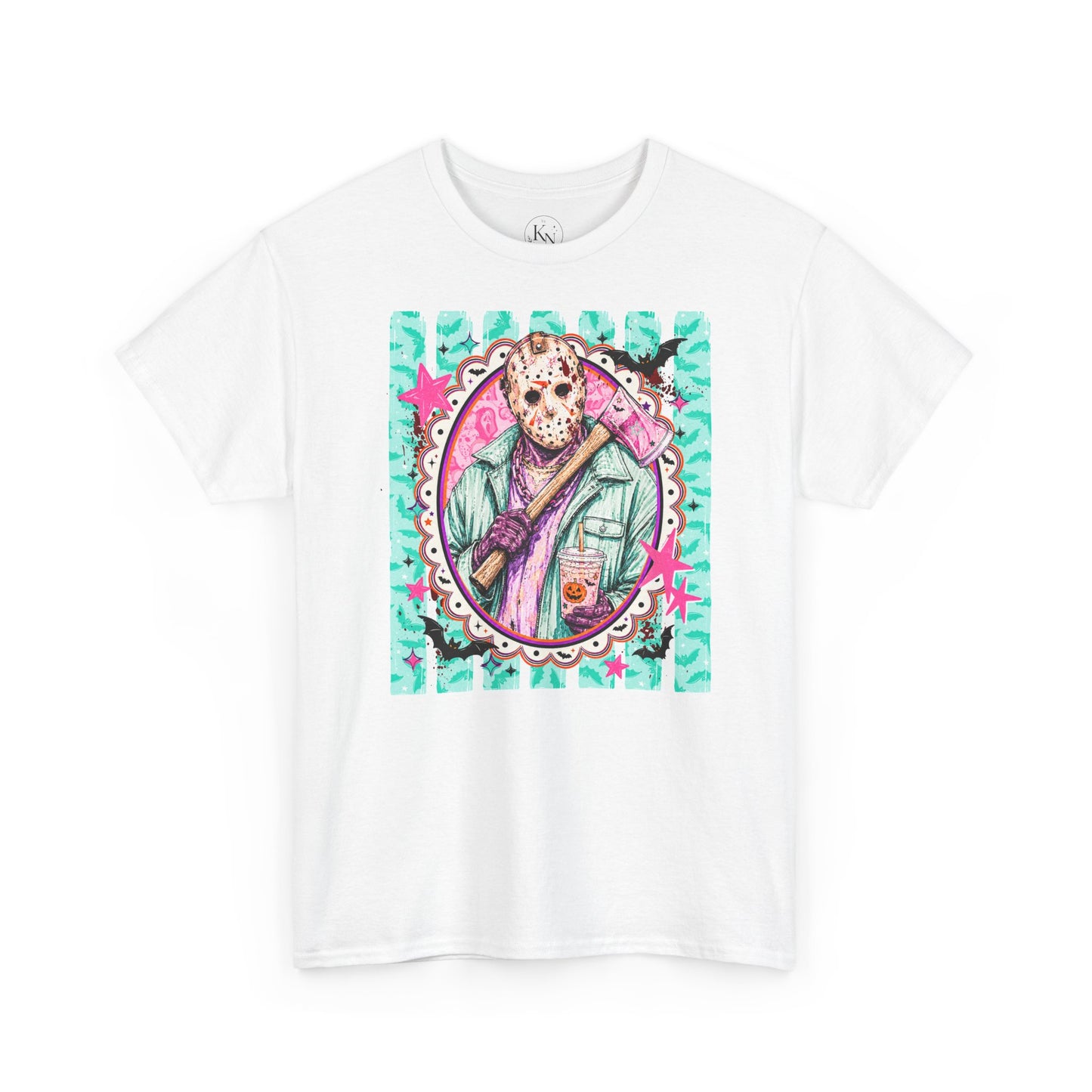 Jason Portrait Tee — Colorful Spooky Horror Shirt