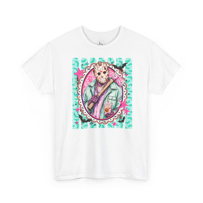 Jason Portrait Tee — Colorful Spooky Horror Shirt