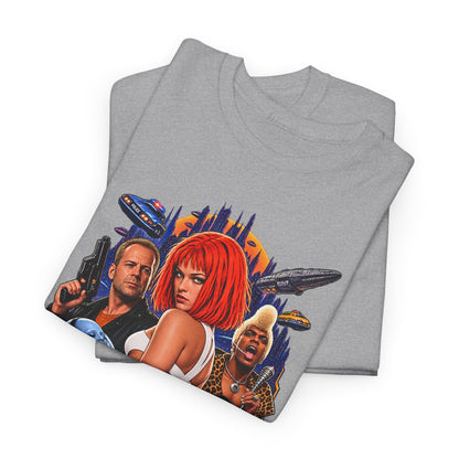 Retro Sci-Fi Character Collage Graphic Tee