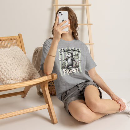 Respectfully Feral Retro Possum Graphic Tee