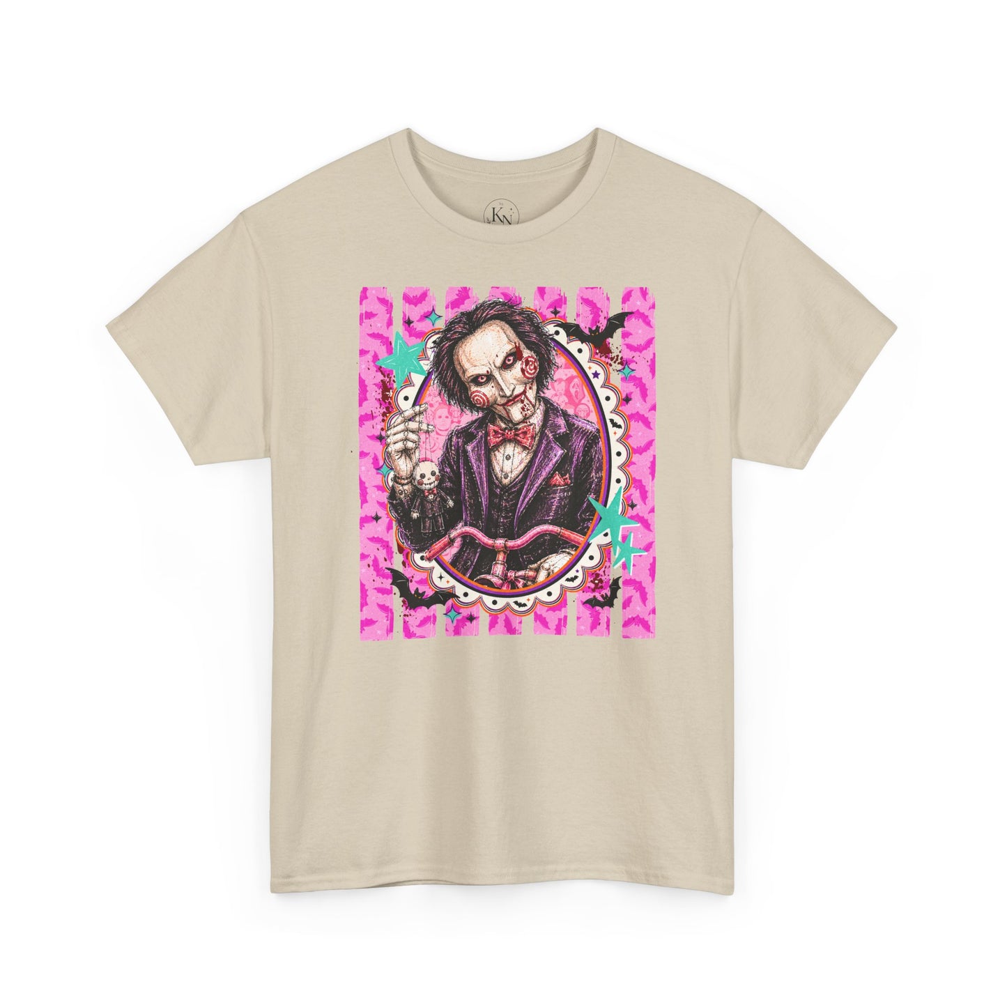 Saw Portrait Tee — Colorful Spooky Horror Shirt