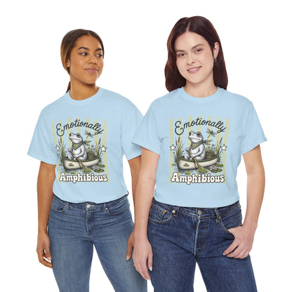 Emotionally Amphibious Retro Frog Graphic Tee