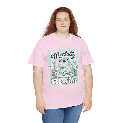 Mentally Floating Retro Capybara Graphic Tee