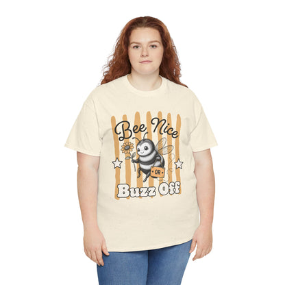 Bee Nice or Buzz Off Retro Bee Graphic Tee