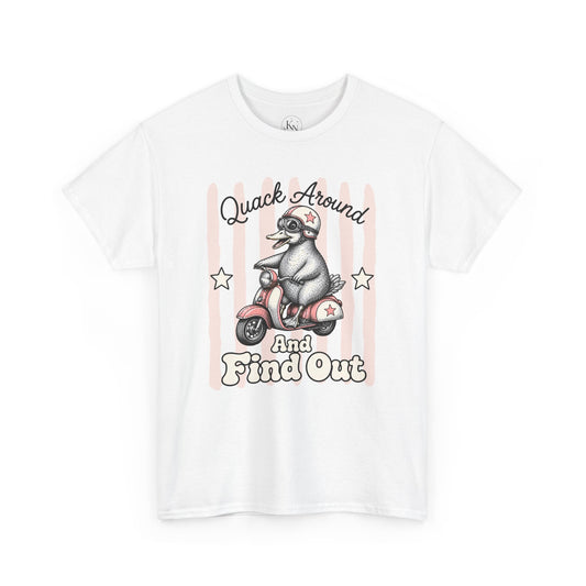 Quack Around and Find Out Retro Duck Graphic Tee