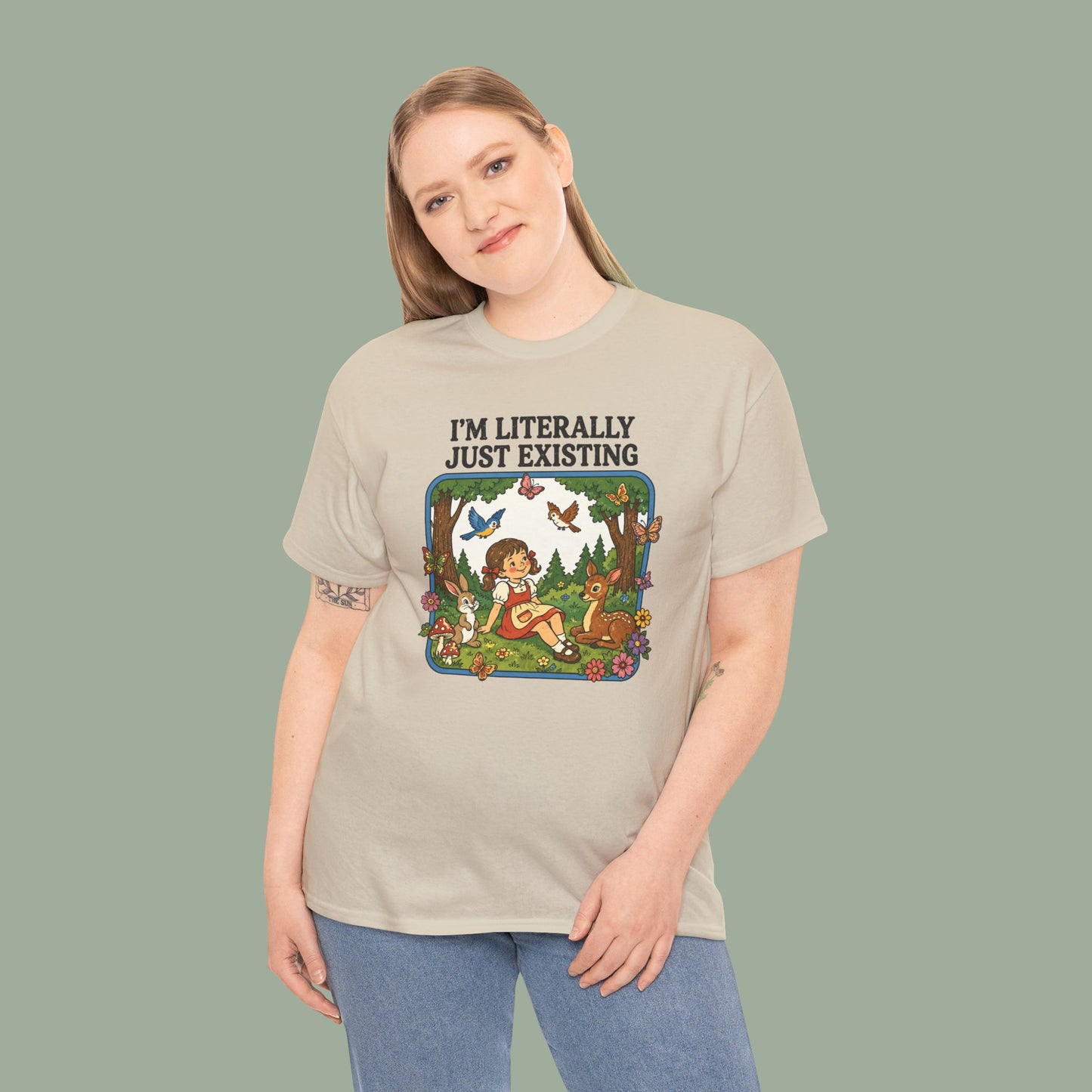 I'm Literally Just Existing Tee — Vintage Nature Graphic T-Shirt