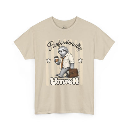 Professionally Unwell Retro Sloth Graphic Tee