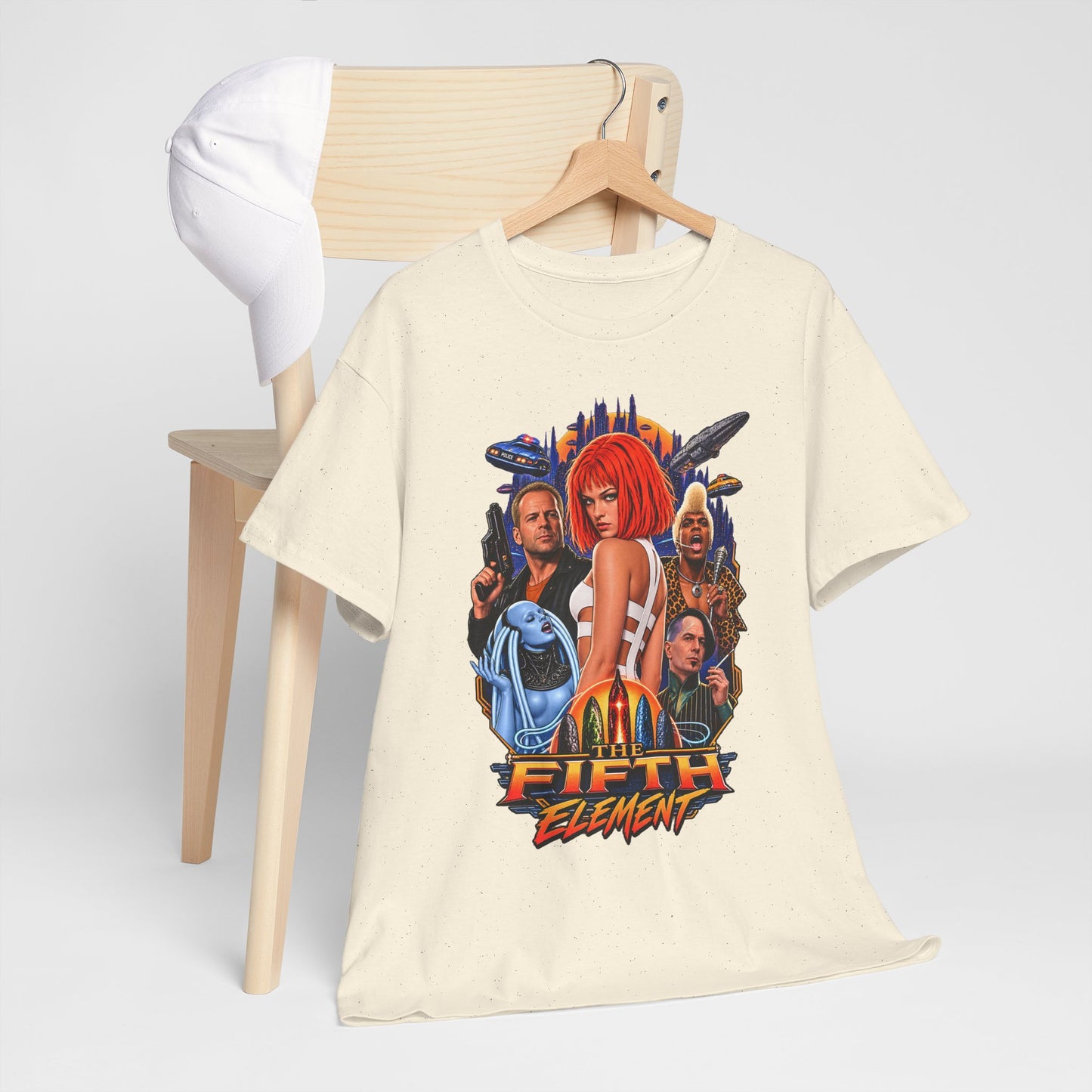 Retro Sci-Fi Character Collage Graphic Tee