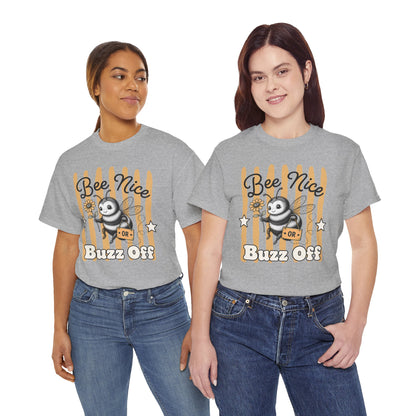Bee Nice or Buzz Off Retro Bee Graphic Tee