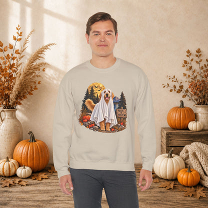 Golden Retriever Ghost Halloween Sweatshirt