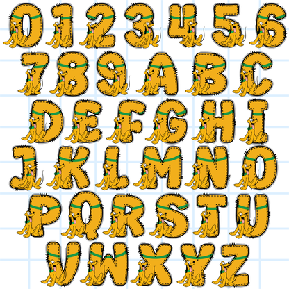 Mickey & Friends Alphabet PNG Bundle | ABC 123