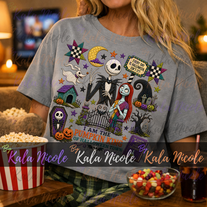 Nightmare Before Christmas PNG | Quilt Style Pumpkin King