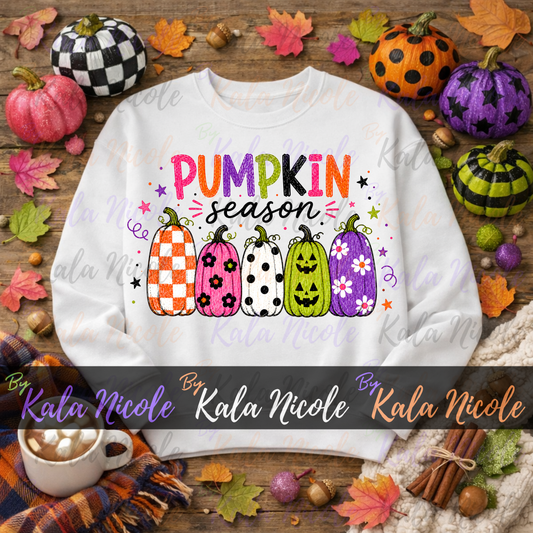 Pumpkin Season Doodle PNG Bundle