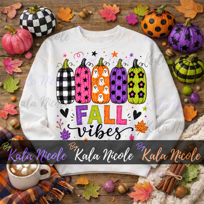 Fall Vibes PNG Bundle | Trendy Fall PNG | Cute Pumpkin Clipart (Digital Download)