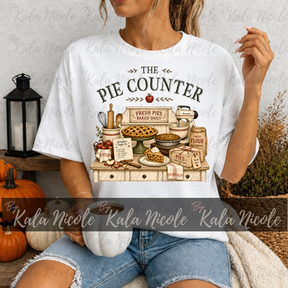 The Pie Counter PNG | Baker PNG | Vintage Country Fall Clipart (Digital Download)