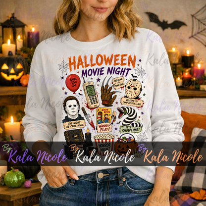 Halloween Movie Night PNG