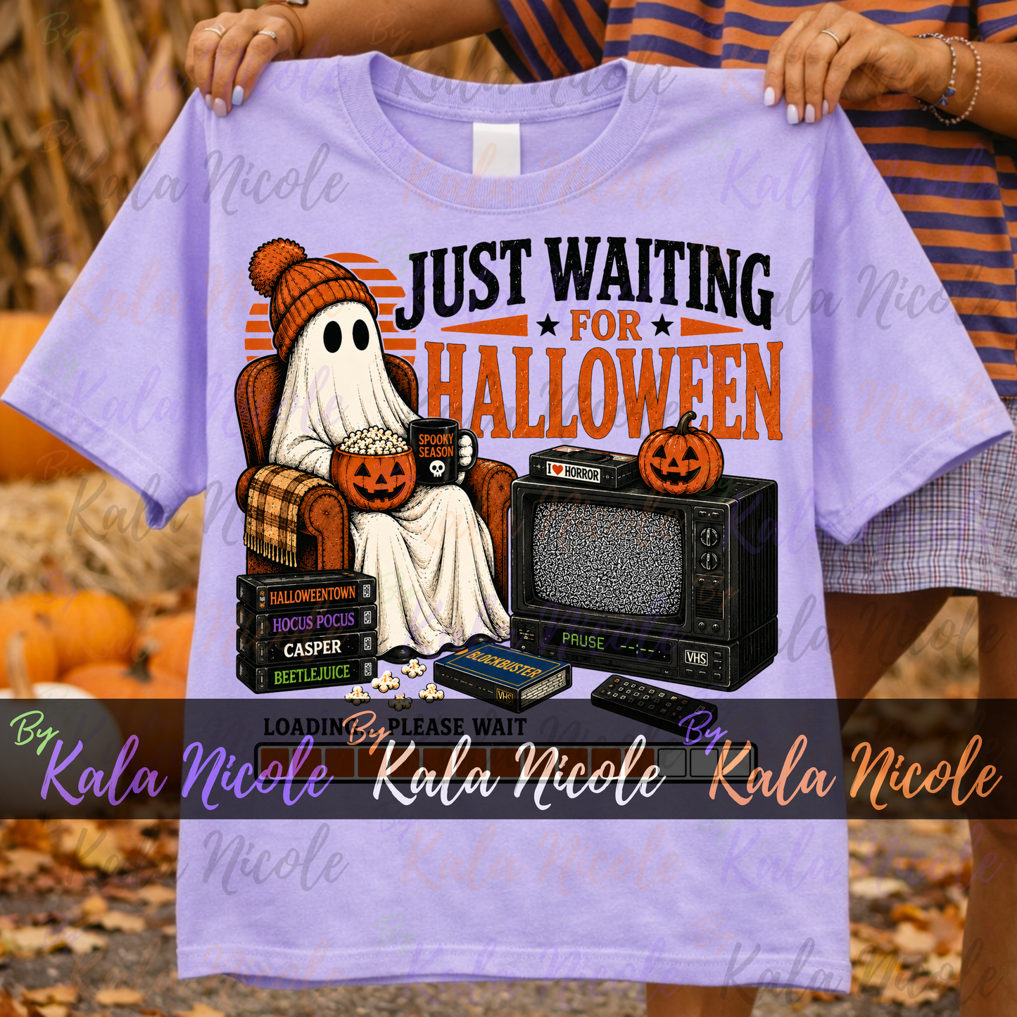 Just Waiting for Halloween Ghost PNG