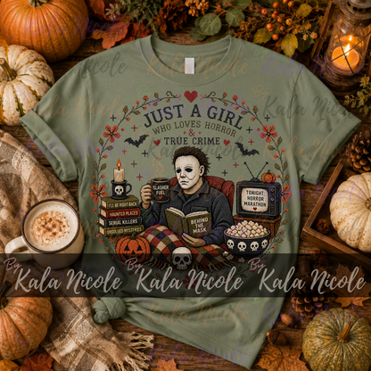 Horror Movie Cross-Stitch PNG | Michael Myers Just a Girl