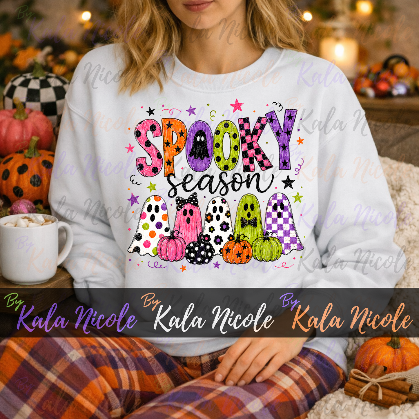 Spooky Season PNG Bundle | Trendy Halloween PNG | Fall PNG | Cute Ghost Clipart (Digital Download)