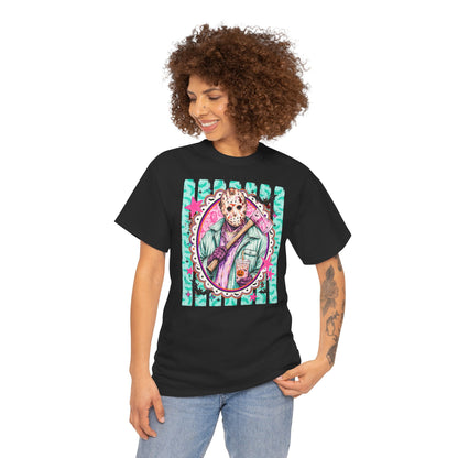 Jason Portrait Tee — Colorful Spooky Horror Shirt