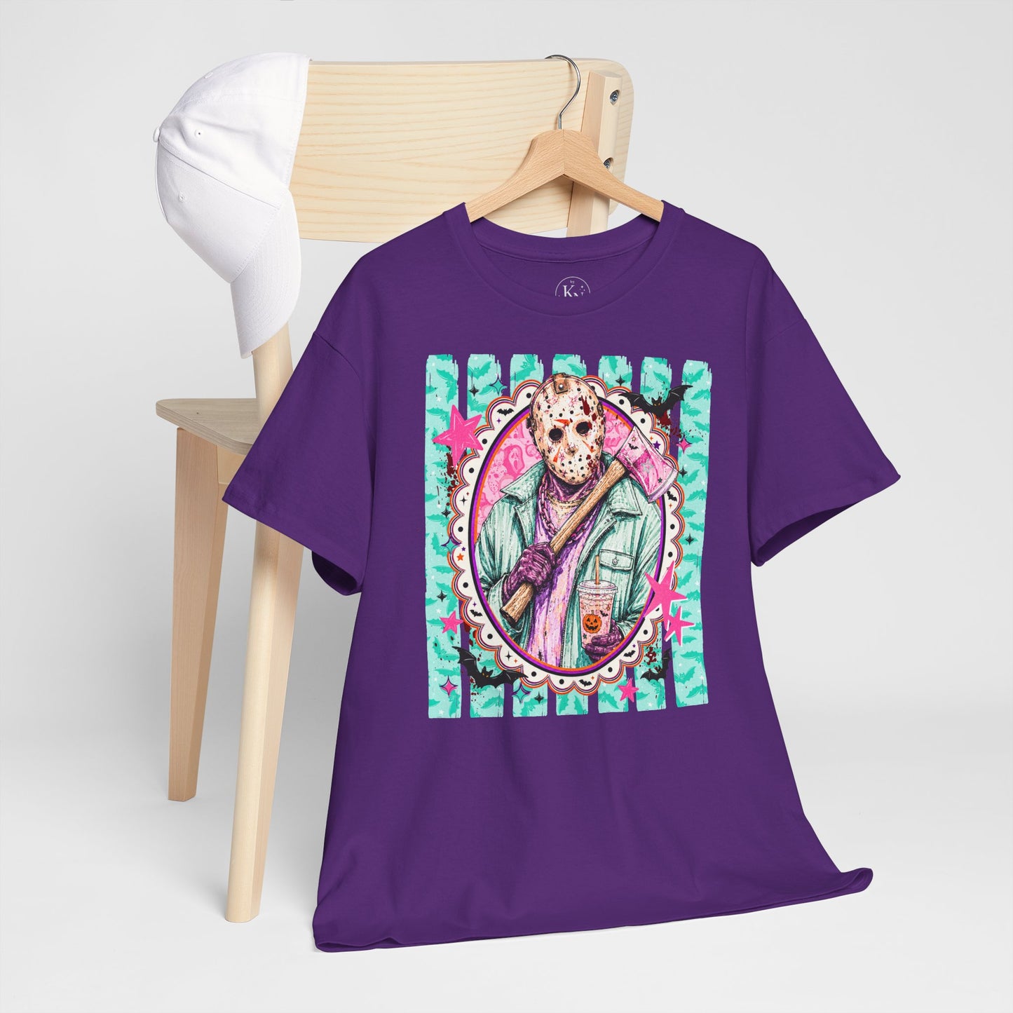 Jason Portrait Tee — Colorful Spooky Horror Shirt