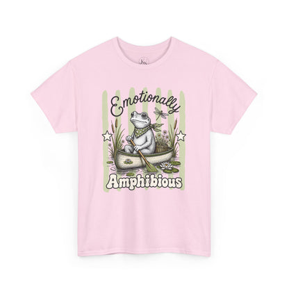 Emotionally Amphibious Retro Frog Graphic Tee