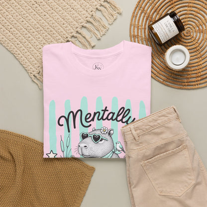 Mentally Floating Retro Capybara Graphic Tee