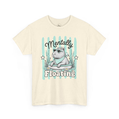 Mentally Floating Retro Capybara Graphic Tee