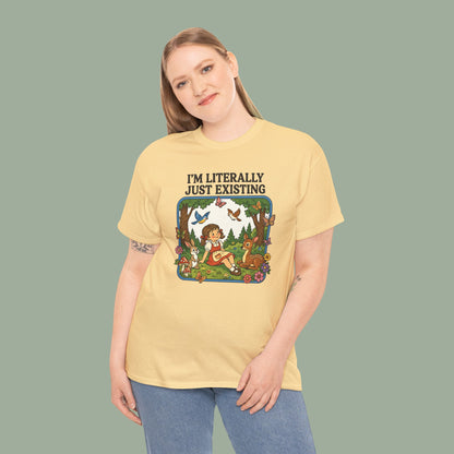 I'm Literally Just Existing Tee — Vintage Nature Graphic T-Shirt
