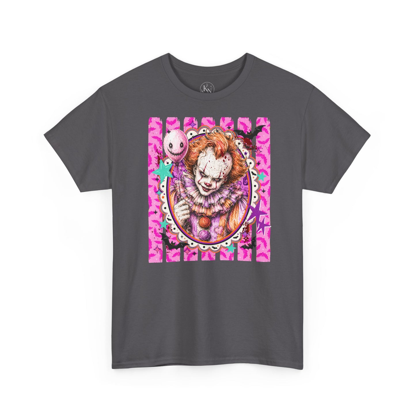 Pennywise Portrait Tee — Colorful Spooky Horror Shirt