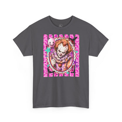 Pennywise Portrait Tee — Colorful Spooky Horror Shirt
