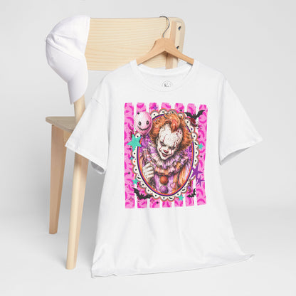 Pennywise Portrait Tee — Colorful Spooky Horror Shirt