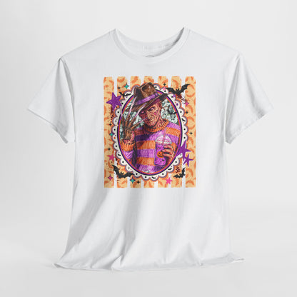 Freddy Krueger Portrait Tee — Colorful Spooky Horror Shirt