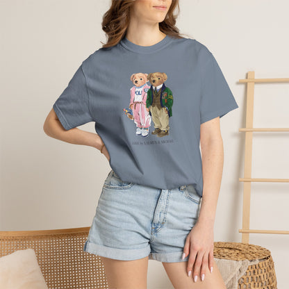 Personalized Couples T-Shirt — Custom Teddy Bear Graphic Tee | Gift for Him & Her