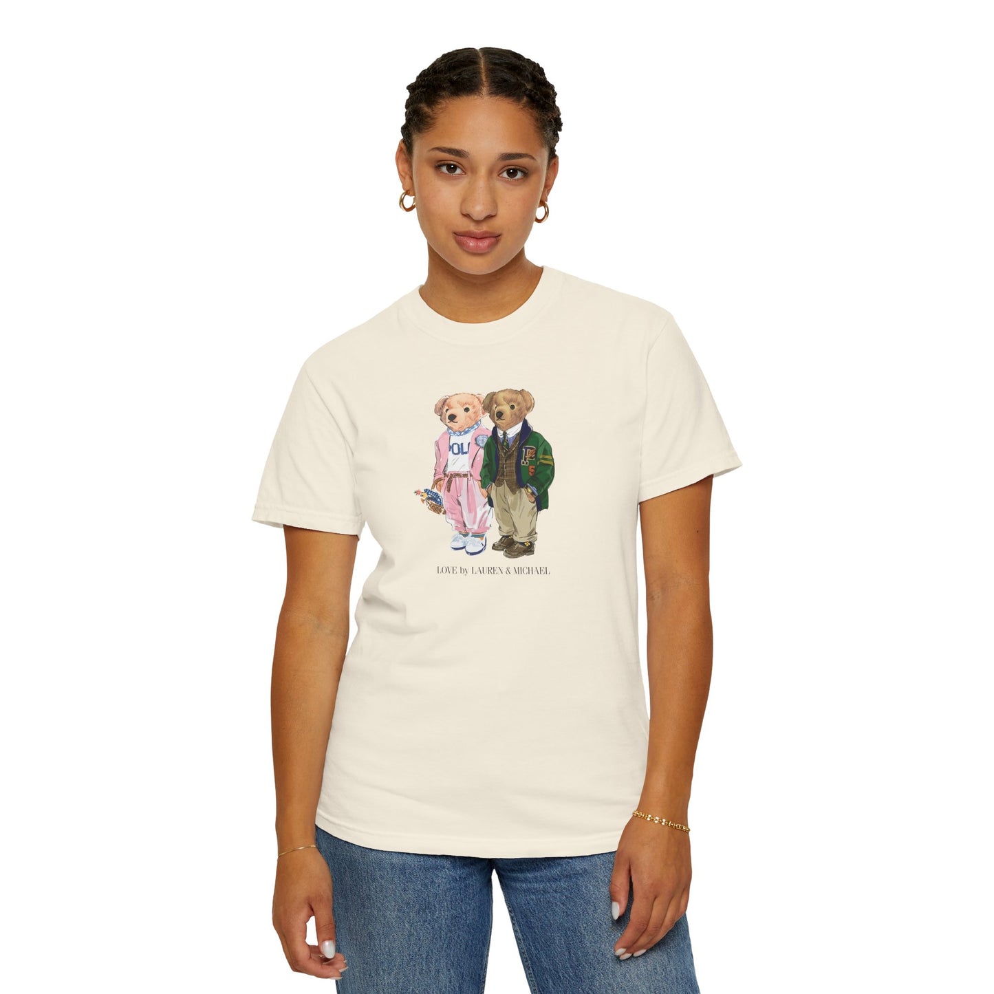 Personalized Couples T-Shirt — Custom Teddy Bear Graphic Tee | Gift for Him & Her