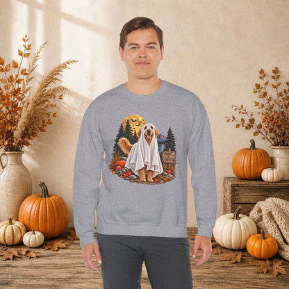 Golden Retriever Ghost Halloween Sweatshirt