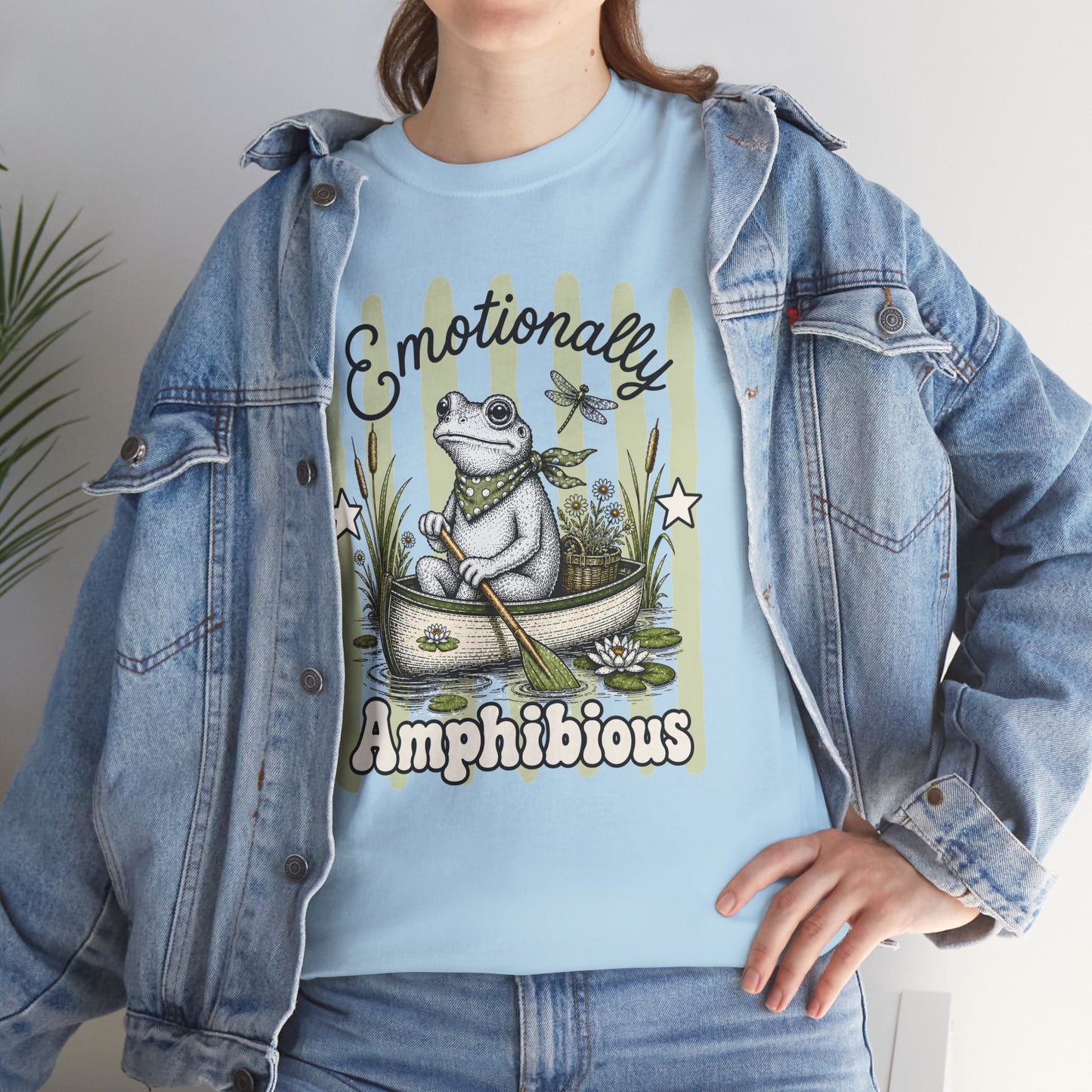 Emotionally Amphibious Retro Frog Graphic Tee