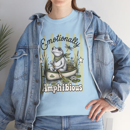 Emotionally Amphibious Retro Frog Graphic Tee