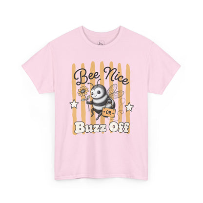 Bee Nice or Buzz Off Retro Bee Graphic Tee