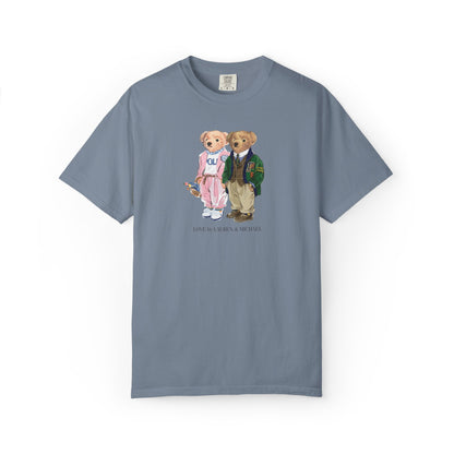 Personalized Couples T-Shirt — Custom Teddy Bear Graphic Tee | Gift for Him & Her