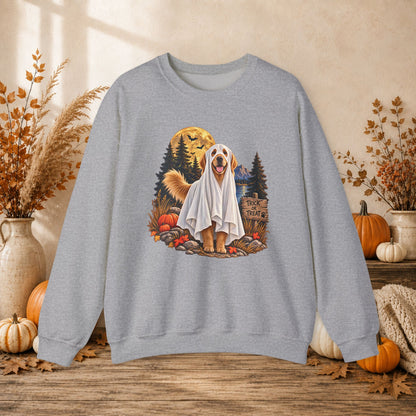 Golden Retriever Ghost Halloween Sweatshirt