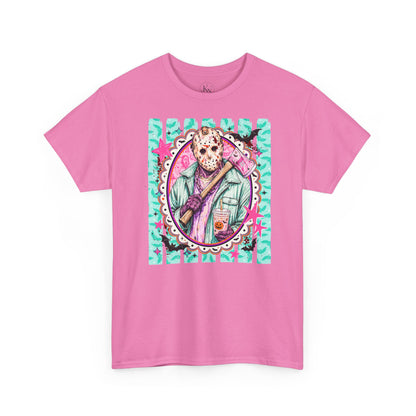 Jason Portrait Tee — Colorful Spooky Horror Shirt