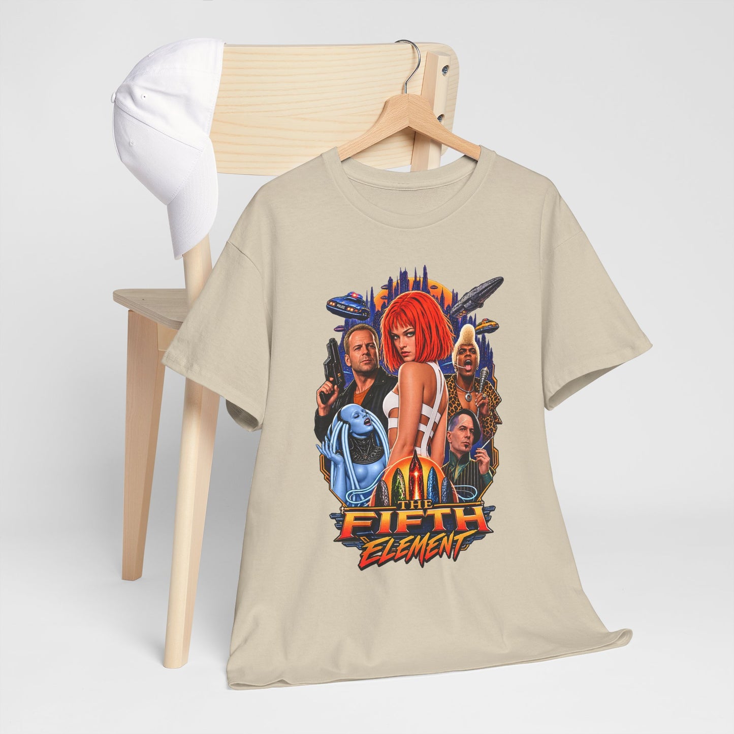 Retro Sci-Fi Character Collage Graphic Tee