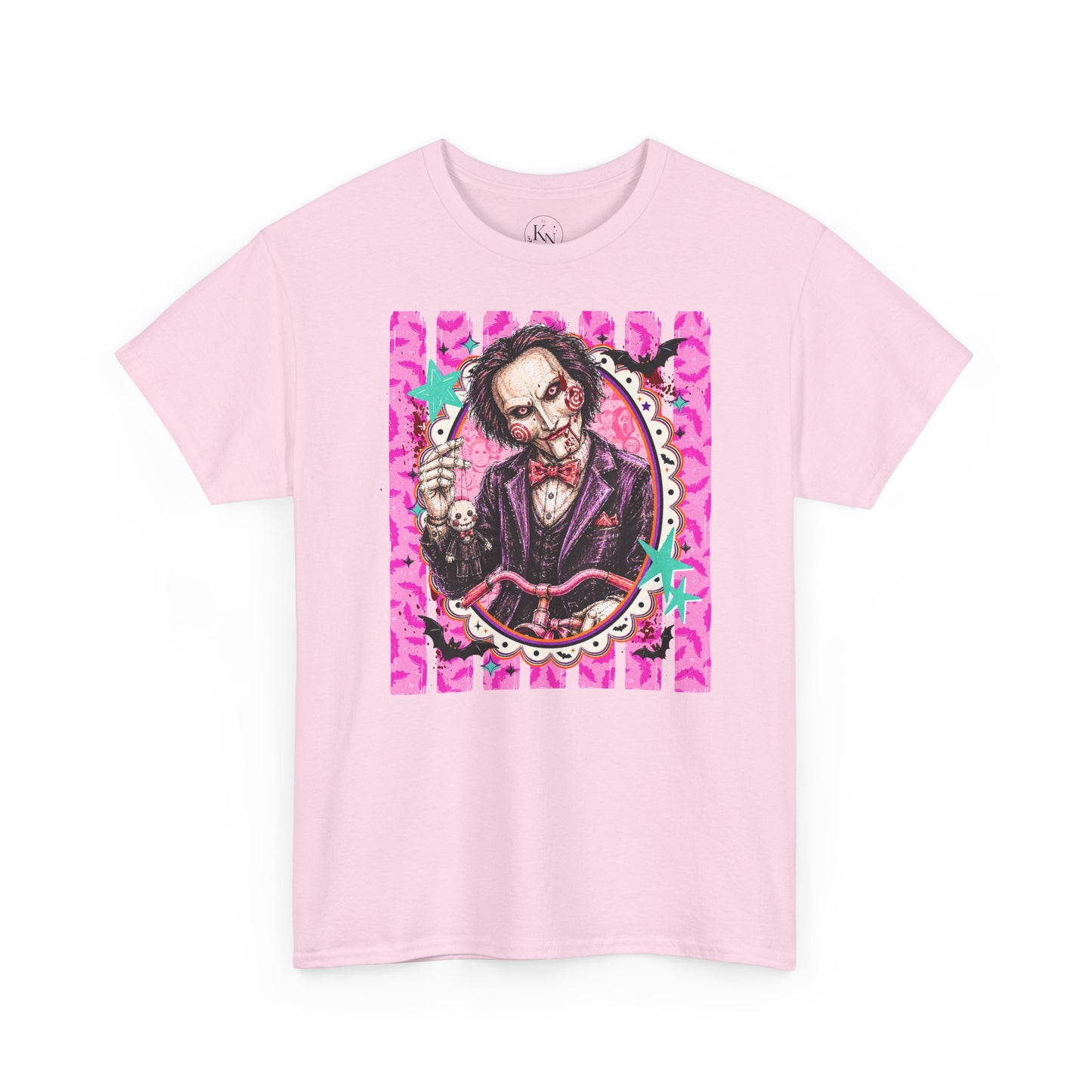 Saw Portrait Tee — Colorful Spooky Horror Shirt