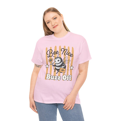Bee Nice or Buzz Off Retro Bee Graphic Tee