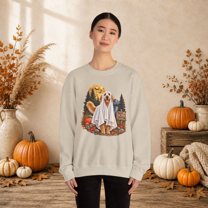 Golden Retriever Ghost Halloween Sweatshirt