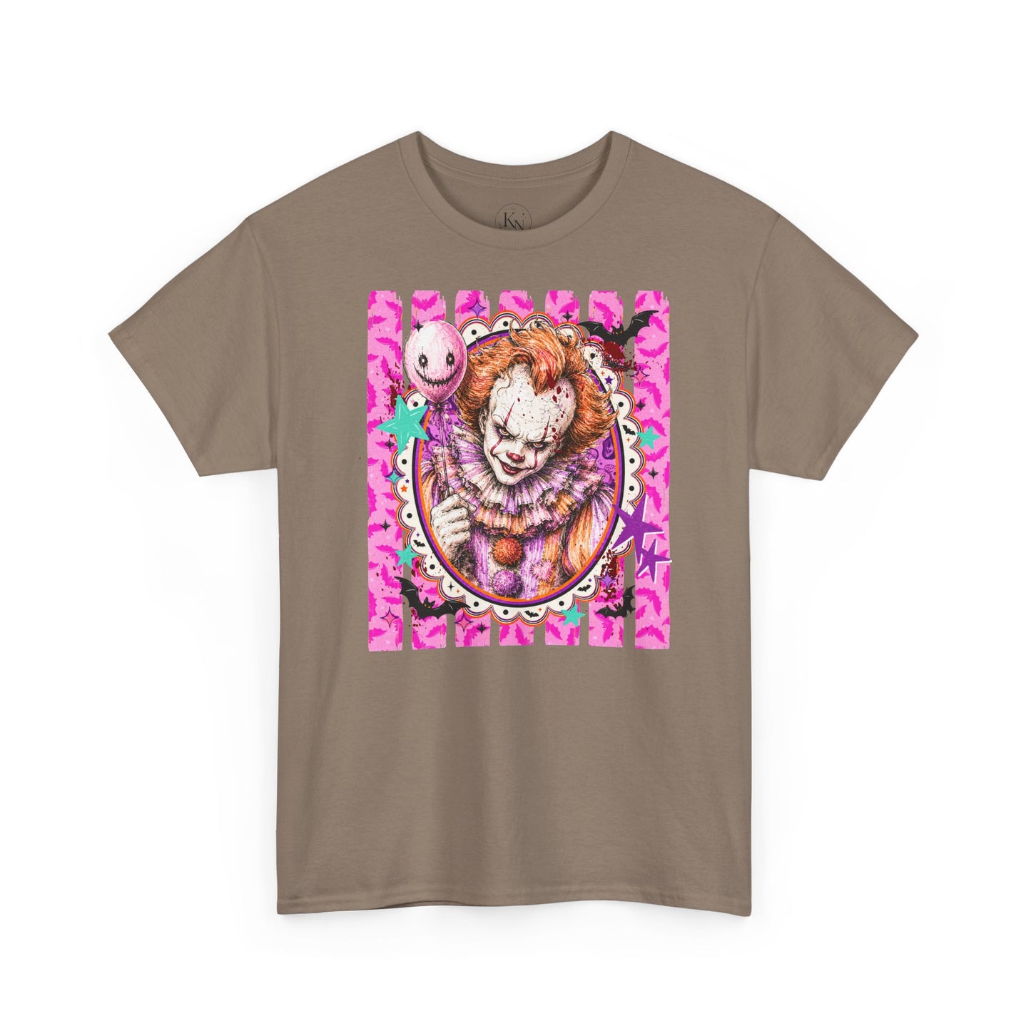Pennywise Portrait Tee — Colorful Spooky Horror Shirt