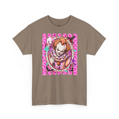 Pennywise Portrait Tee — Colorful Spooky Horror Shirt