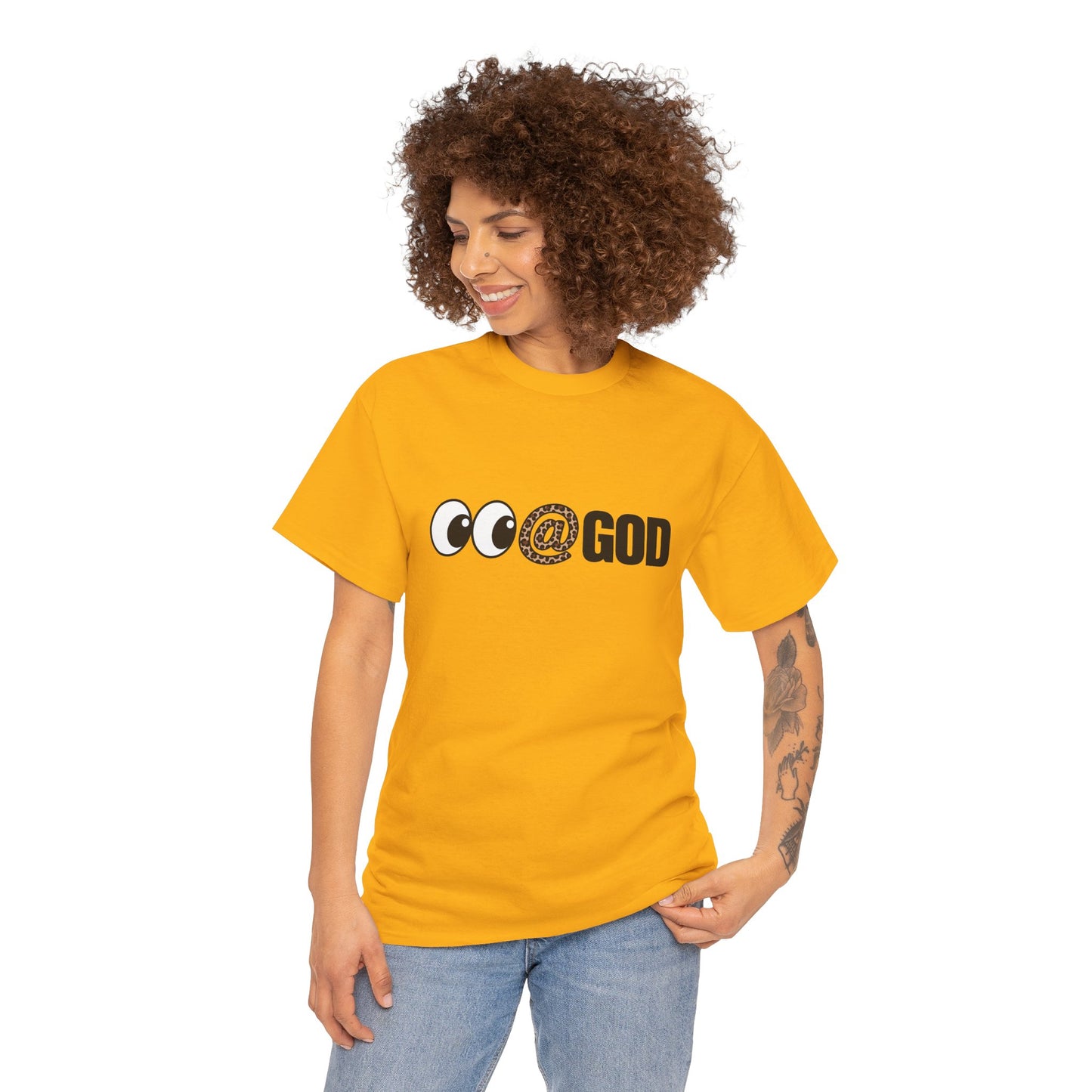 Look At God Leopard Print Graphic Tee