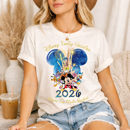 2026 Disney Family Vacation PNG | Mickey Mouse & Friends